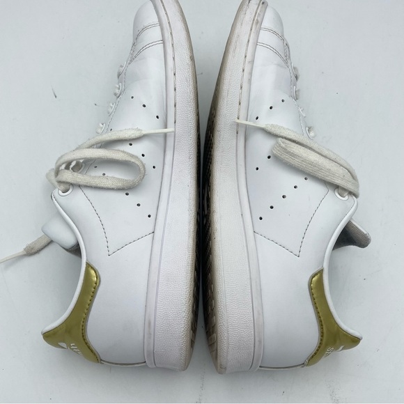 Adidas Stan Smith White/Gold Sneakers Size 8.5 Women’s - Picture 6 of 10